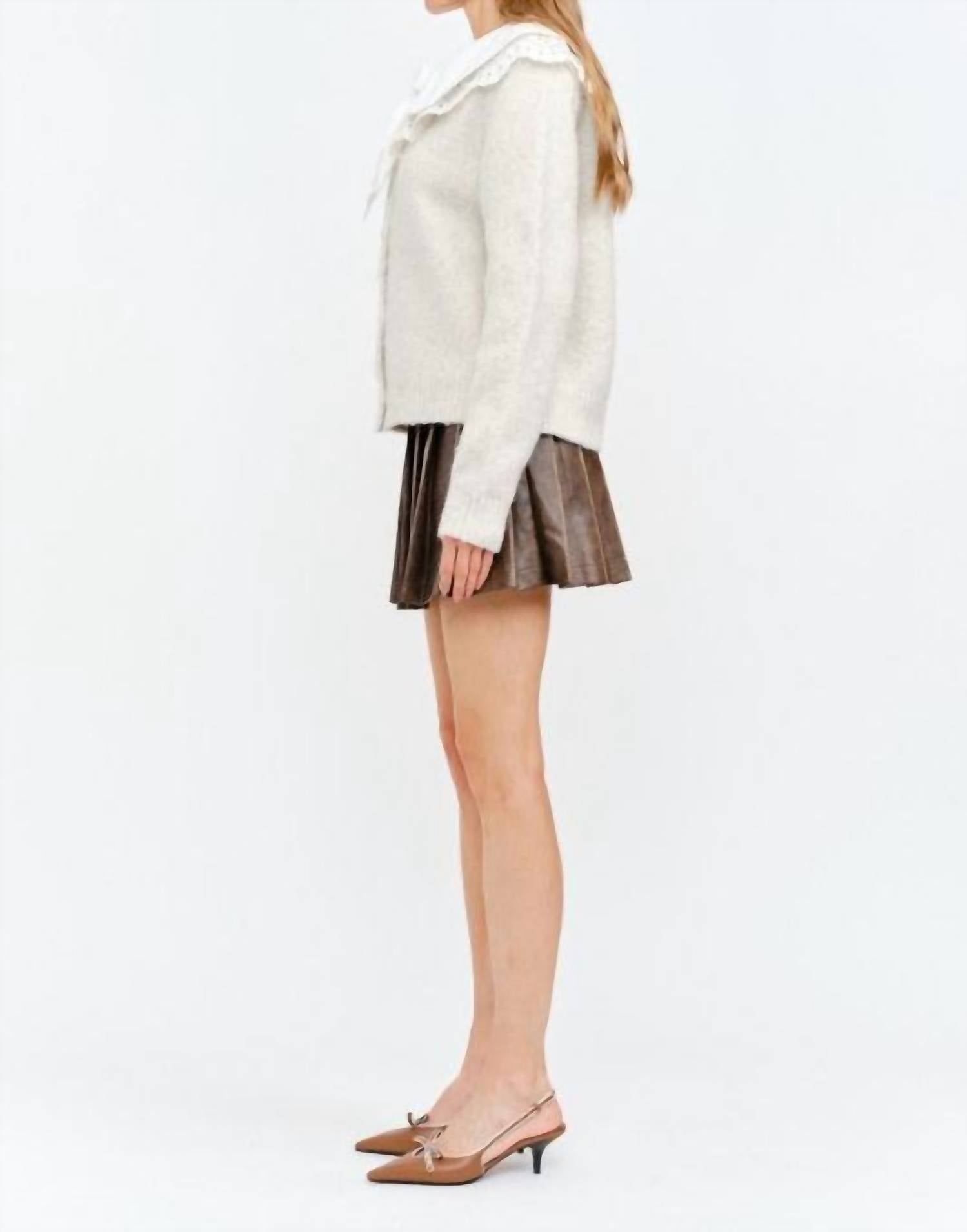 Sofie The Label - Dahlia Knit Peter Pan Collar Buttoned Cardigan
