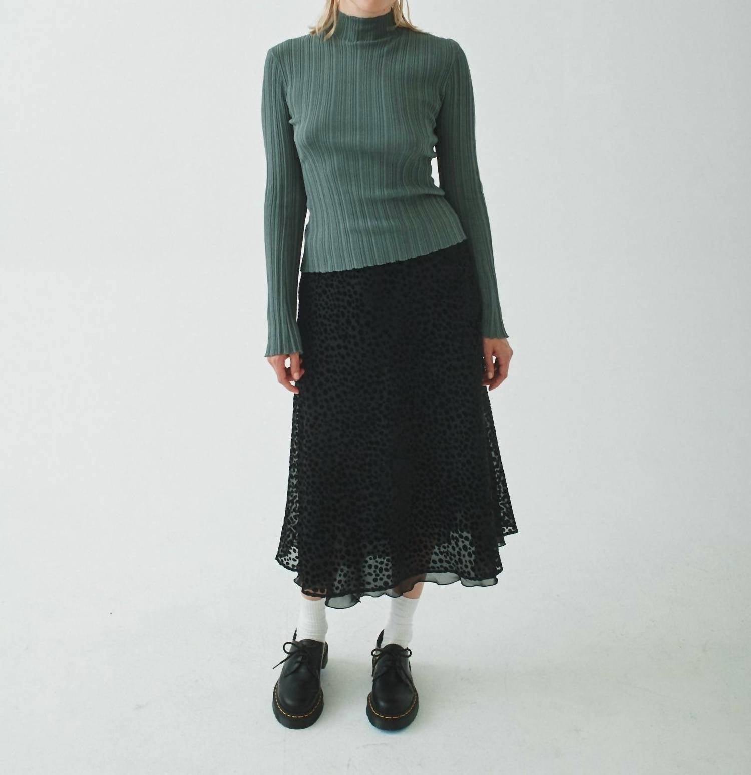 T.W.I.N. That’S What I Need - Pleated Mock Neck Sweater