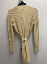 Minnie Rose - Women's Ribbed Belted Cardigan