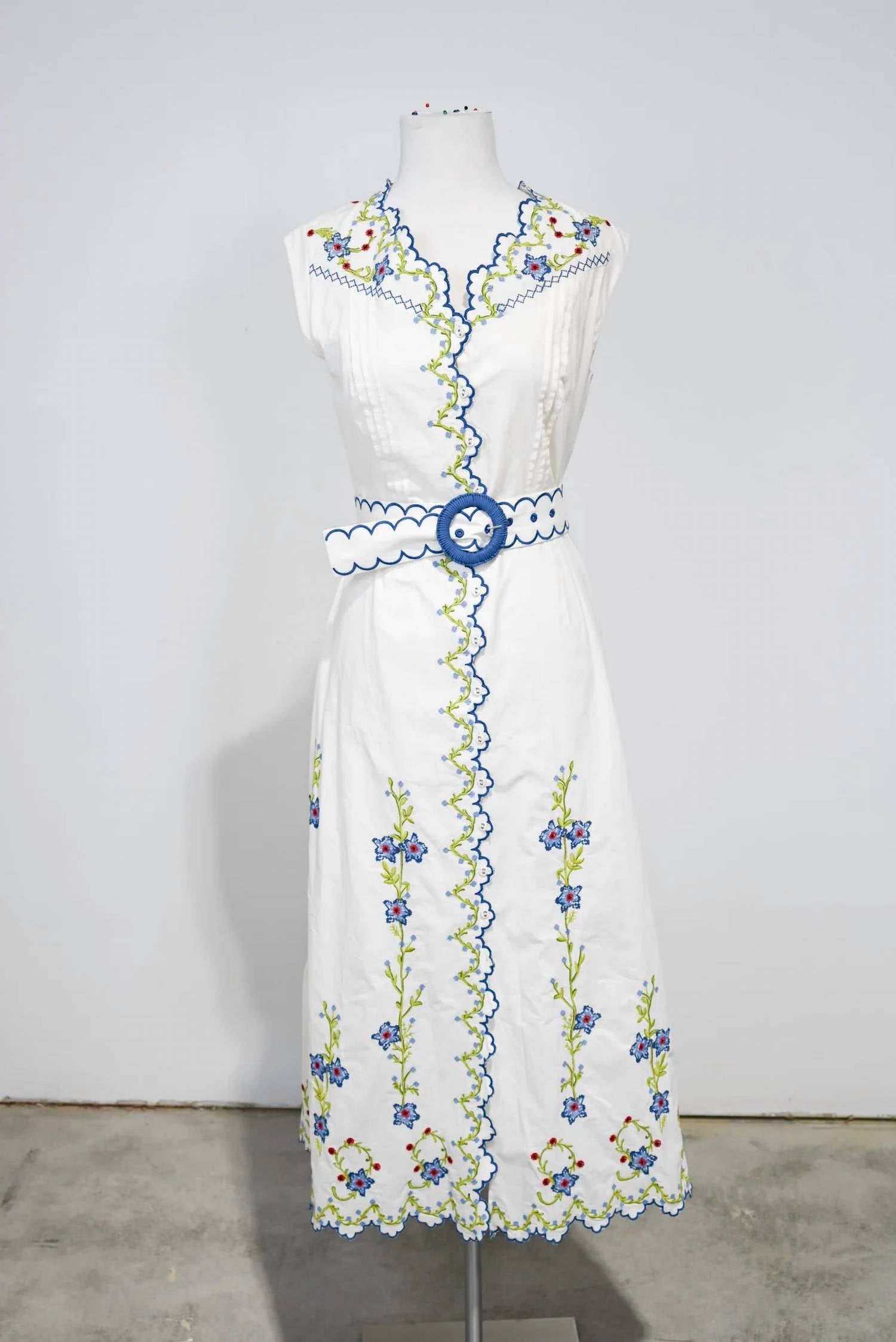 Never A Wallflower - Women's Crosstitch Midi Dress
