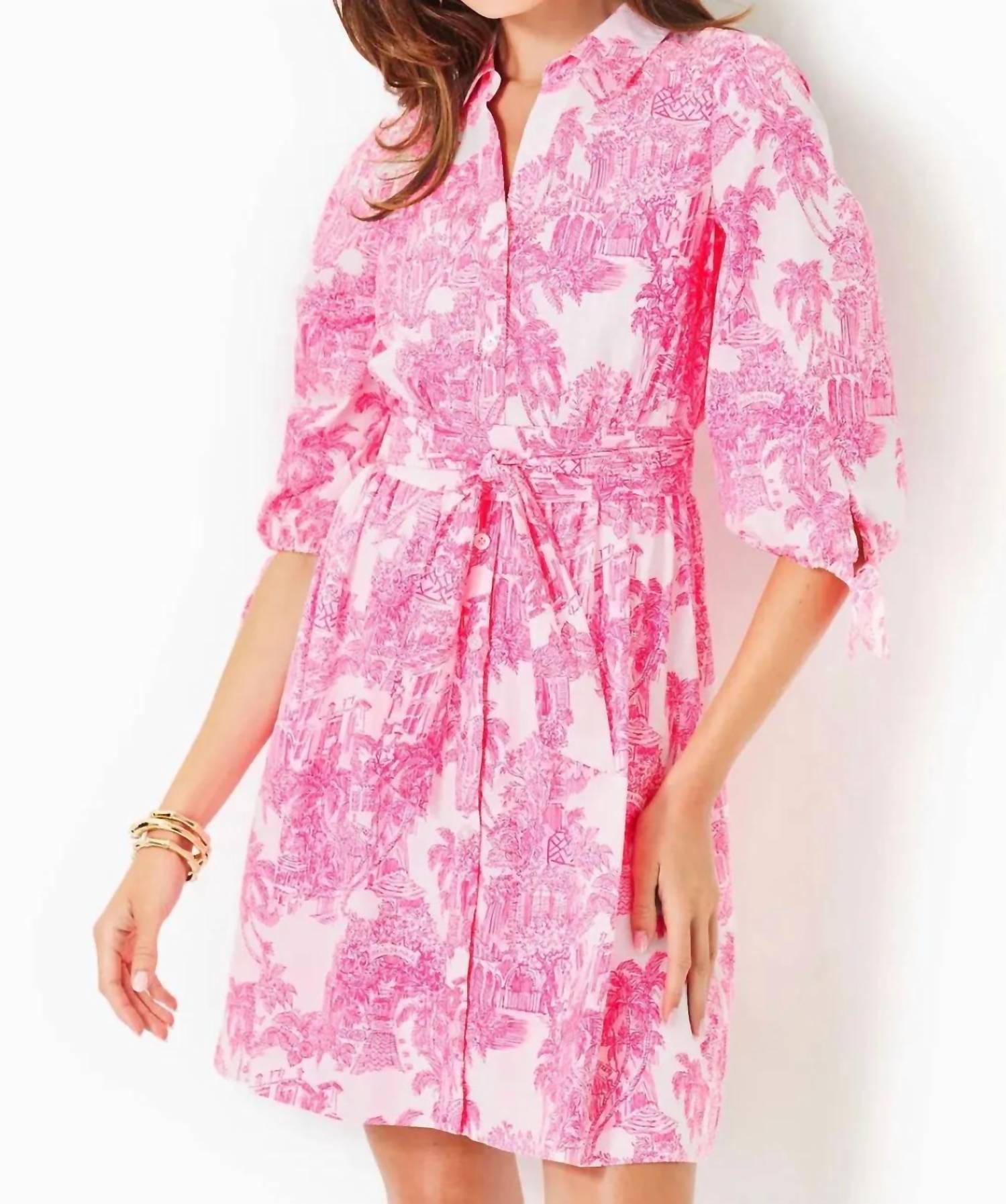 Lilly Pulitzer - Mrita 3/4 Sleeve Cotton Shirtdress