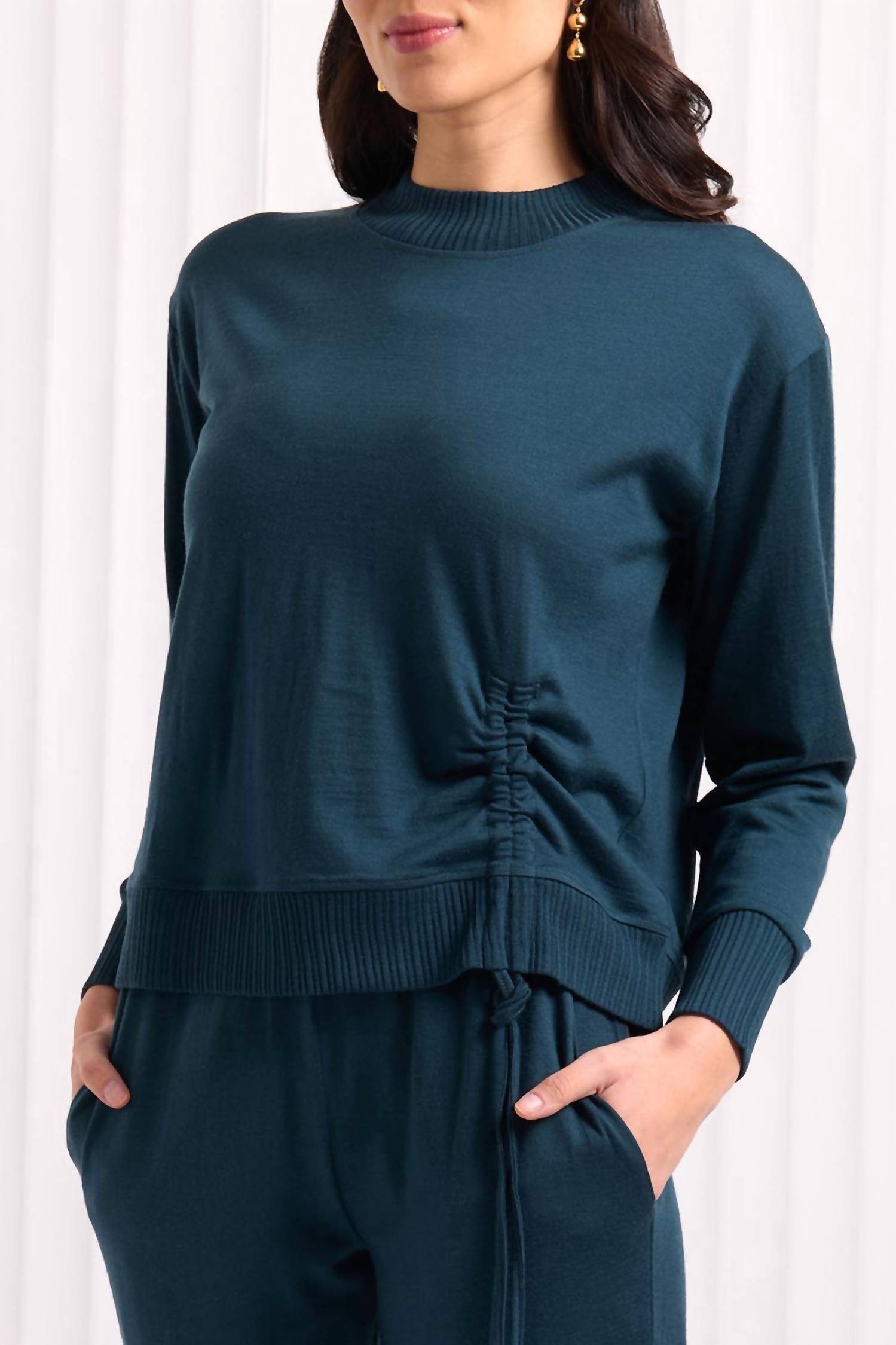 FOIL Best Side Top in jeep - women's sweater