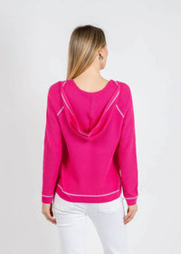 Elliott Lauren - Waffle Stitch V-neck Hoodie