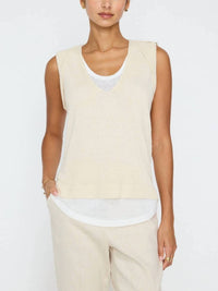 Brochu Walker Morrow Top in ecru - women's sweater
