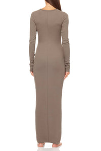 Eterne - Long Sleeve Crew Maxi Dress