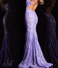 Jovani - One Shoulder Sequin Gown