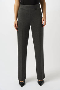 Joseph Ribkoff Wide-leg Pull-on Pants in gray melange - women's pants - detail view