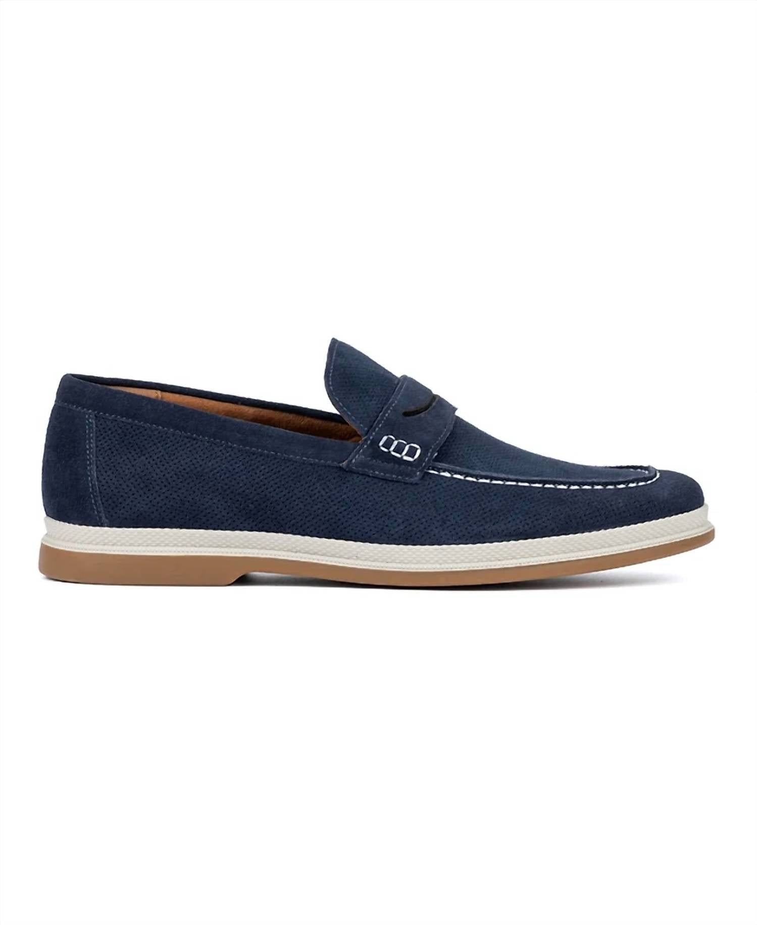 Vintage Foundry Co. Men's Menahan Penny Loafer in blue - men's loafer