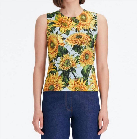Oscar De La Renta - Sunflower Printed Tank