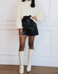 Zenana - Dickinson Faux Leather Shorts