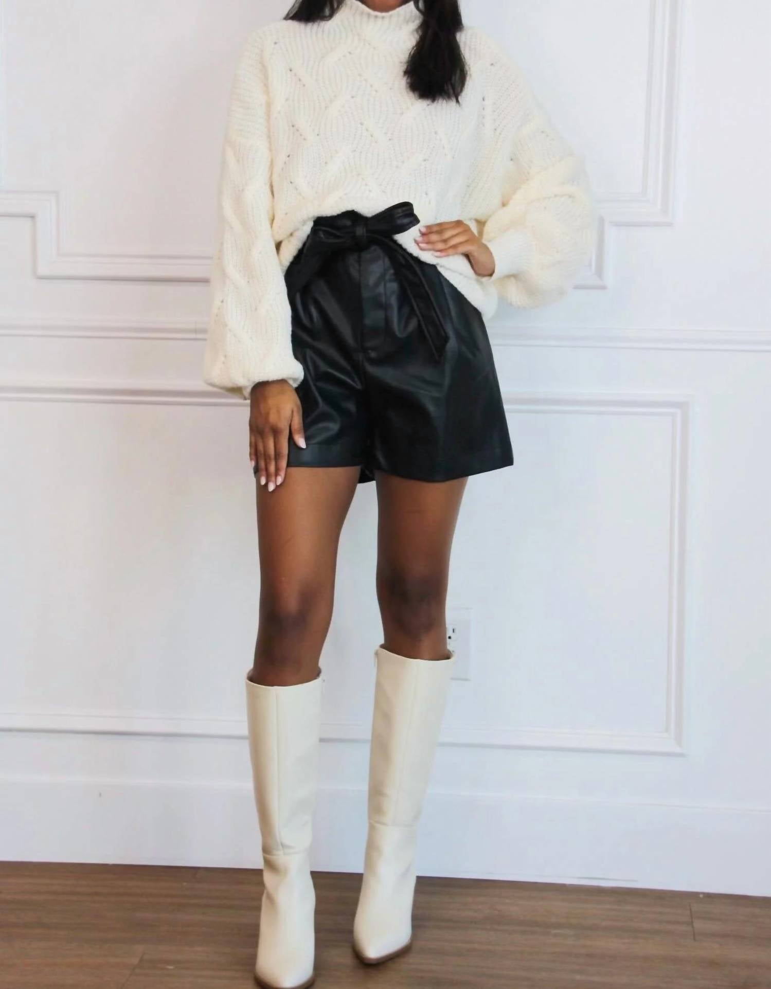 Zenana - Dickinson Faux Leather Shorts