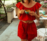 MILLE Stella Top in scarlet - women's shirt - alternate view