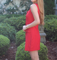 Zoe And Claire - Seashell Button Mini Dress