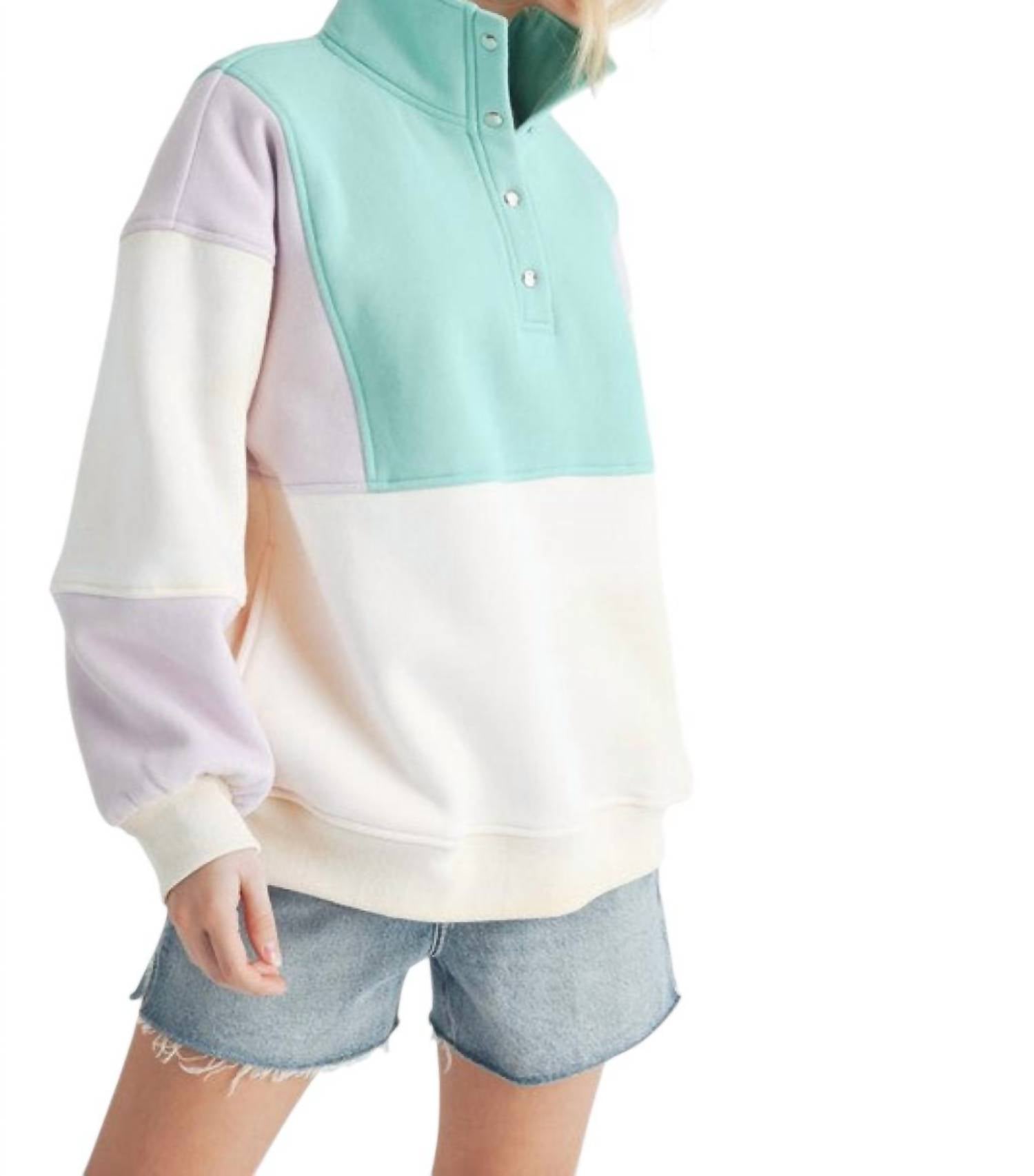 Aemi + Co - Glo Colorblock Pullover