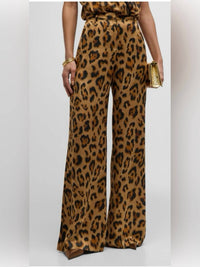 L'Agence - Women's Leopard Silk Pants