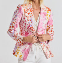 Derek Lam 10 Crosby - Irina Floral Stretch-linen Blazer