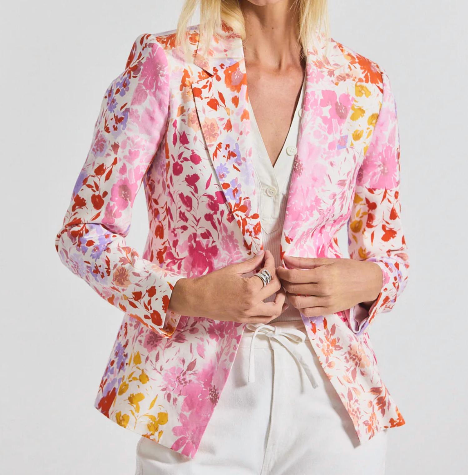 Derek Lam 10 Crosby - Irina Floral Stretch-linen Blazer