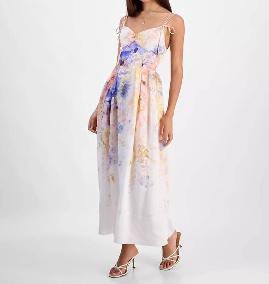 En Saison - Taylorann Floral Tie Strap Midi Dress