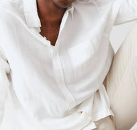 Movesgood - Lenny Long Sleeve Classic Linen Shirt