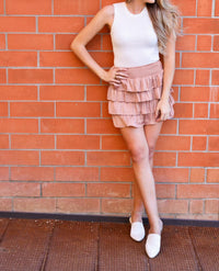By Together - High Waist Pleated Mini Skirt