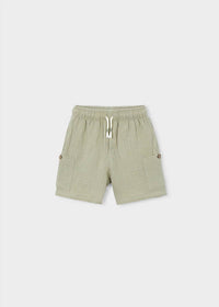 Mayoral Kid's Gauze Cargo Wide Leg Short in bamboo - kids' shorts
