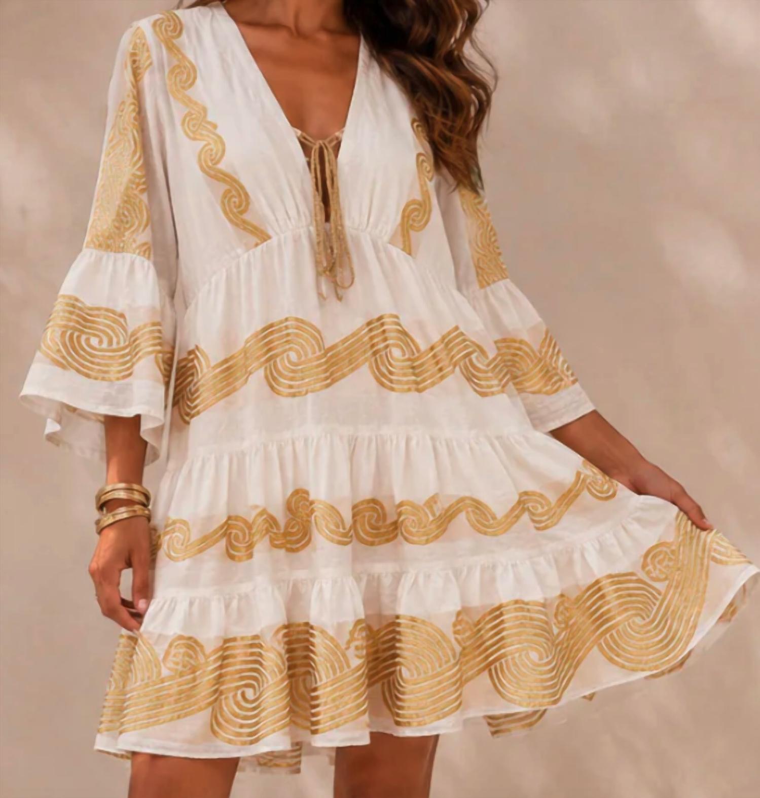 Mystery Resort - Asteria Embroidered Mini Dress