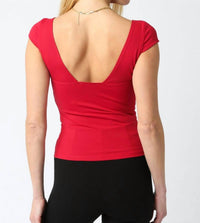Olivaceous - Mollie Y2k Slim Fit Stretch Cotton Top