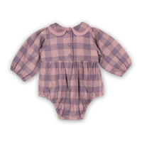 Viverano Organics - Smocked Peter Pan Gingham Romper