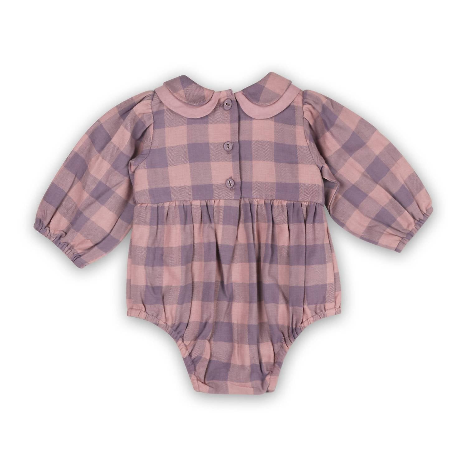 Viverano Organics - Smocked Peter Pan Gingham Romper