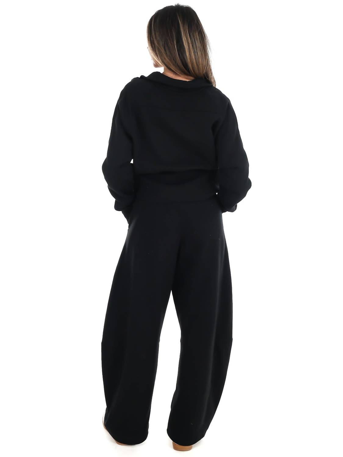 Reflex Easy Wear Fleece Half Zip Pullover in black - women's top - detail view