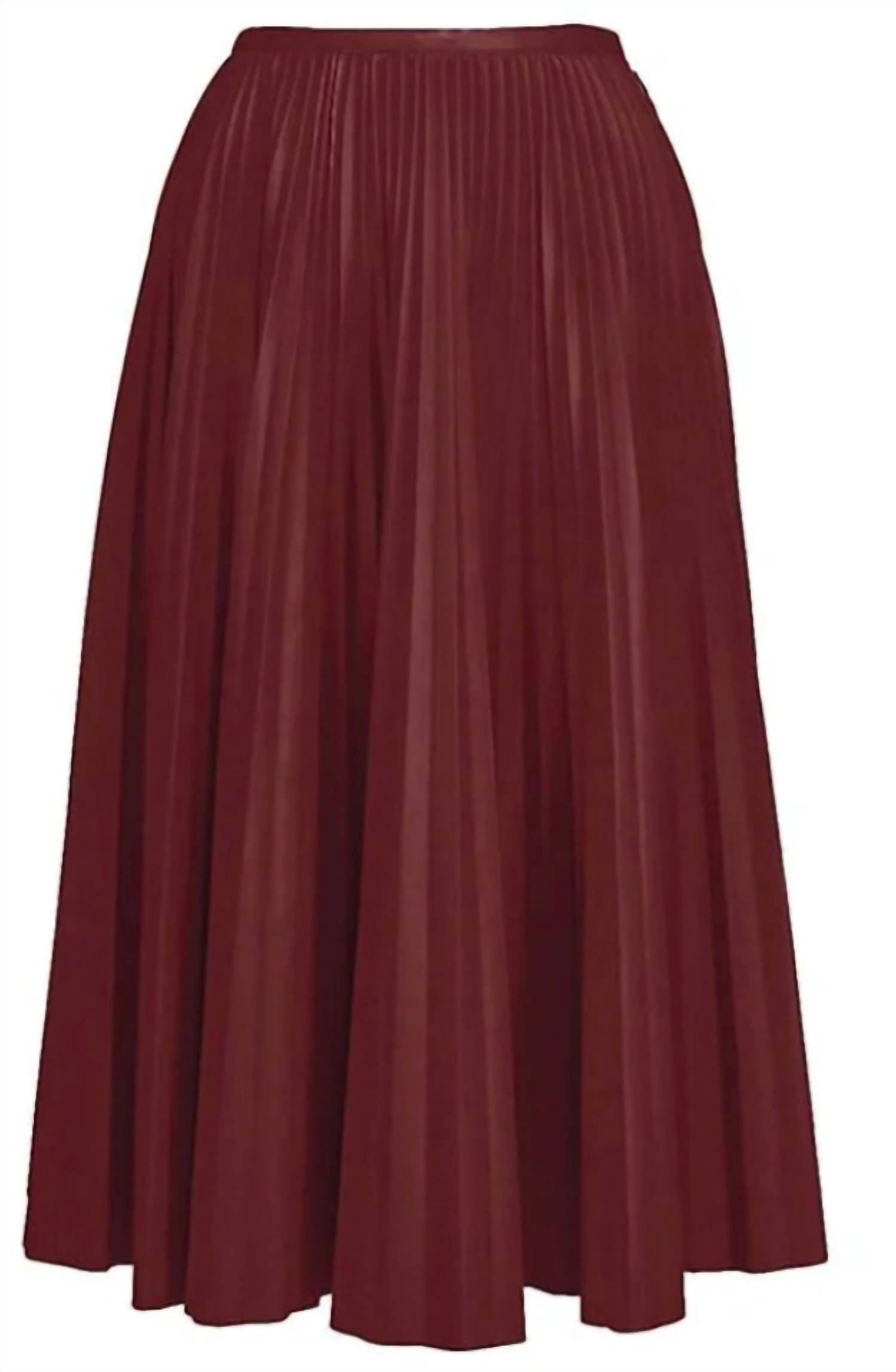 Faux Leather Plisse Skirt