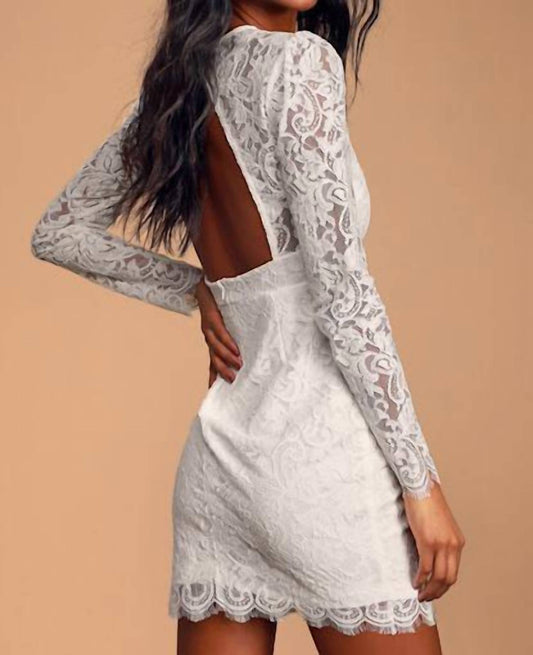 Fore - Lace Long Sleeve Mini Dress