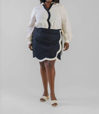 Never Fully Dressed - Mono Scallop Miley Shirt