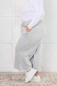 Zenana - Wide Leg Mineral Wash Cropped Pants
