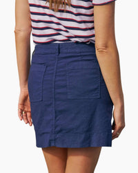 Frank & Eileen Jameson Skirt in summer navy - women's skirt - detail view