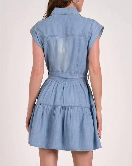 Elan - Denim Button Down Dress