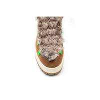 Hogan - Women's Fur-trimmed Lace-up Knee-high Boots