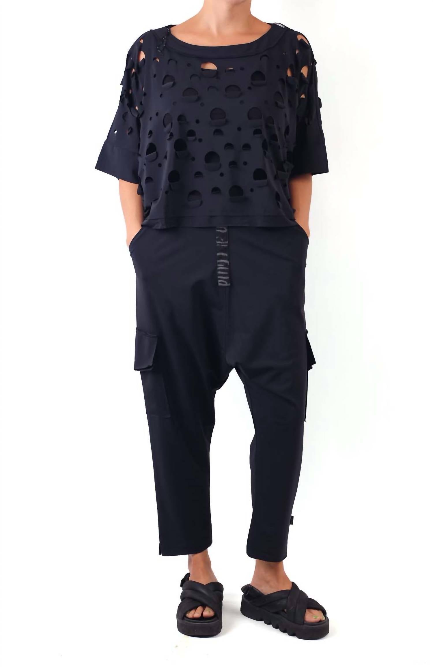 Luukaa - Knit Drop Crotch Pants