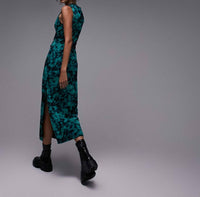 Topshop - Mesh Ruched Maxi Dress