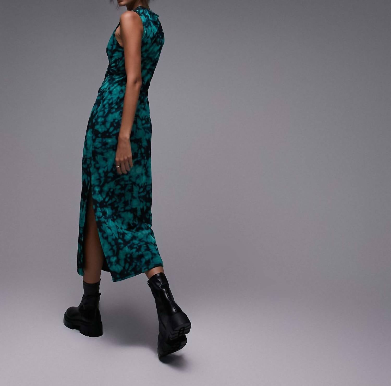 Topshop - Mesh Ruched Maxi Dress