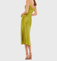 Mac Duggal - Spaghetti Strap Charmeuse Slip Dress