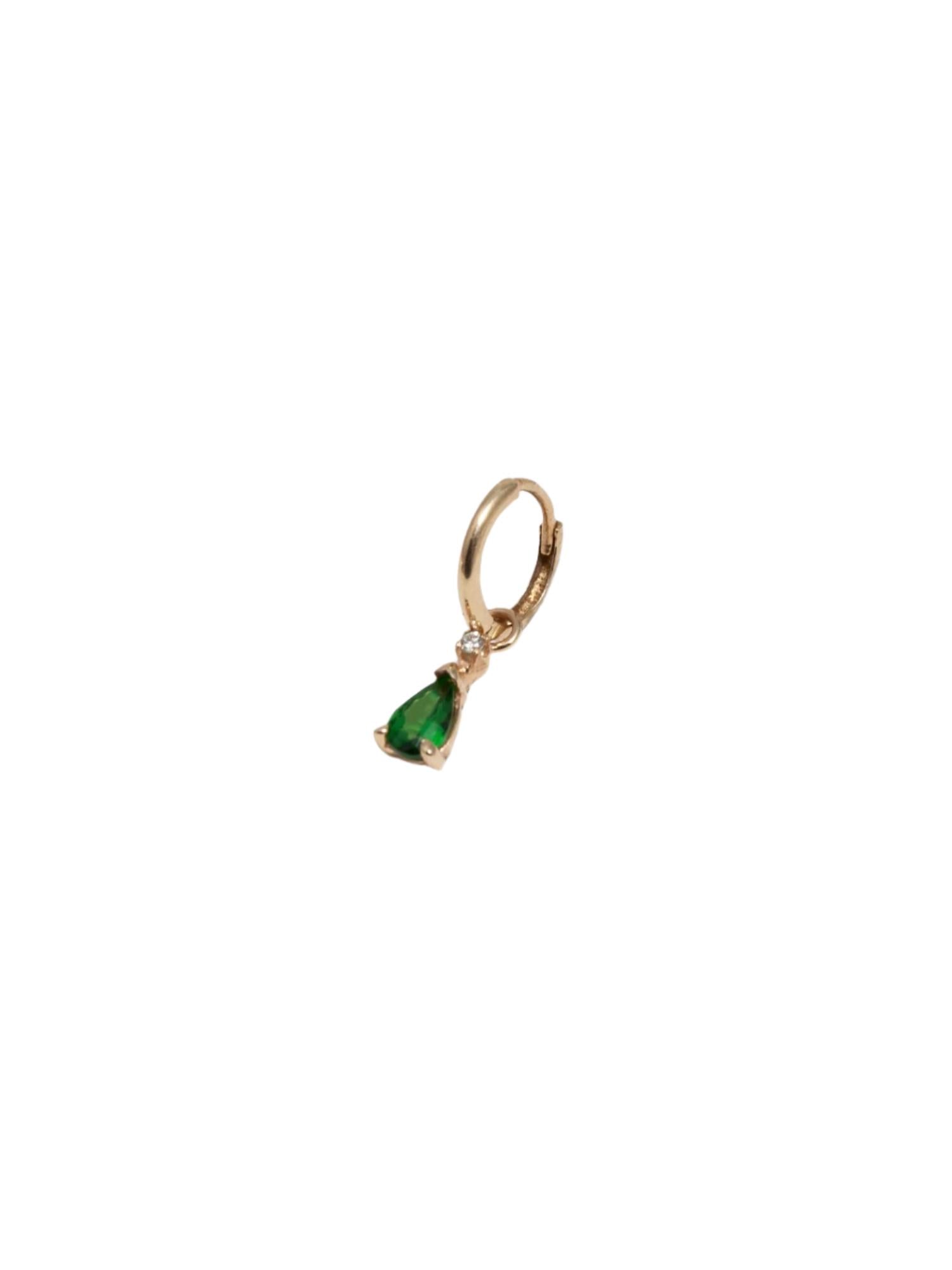 Loren Stewart - Women's Gemstone Charm Hoop Earring