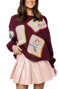 Queen Of Sparkles - Mahjong Tile Sweatshirt