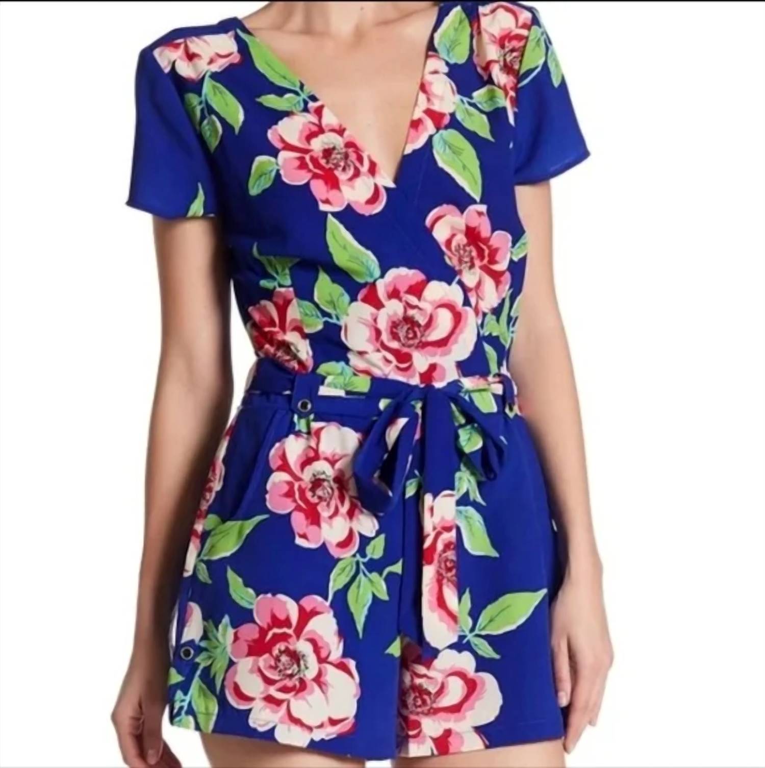 Yumi Kim - Surplice Tied-waist Paradise Romper