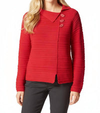 Habitat - Ribbed Knit Button Detail Front Slit Top