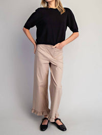 Ee:Some - Round Neck Half Sleeve Sweater