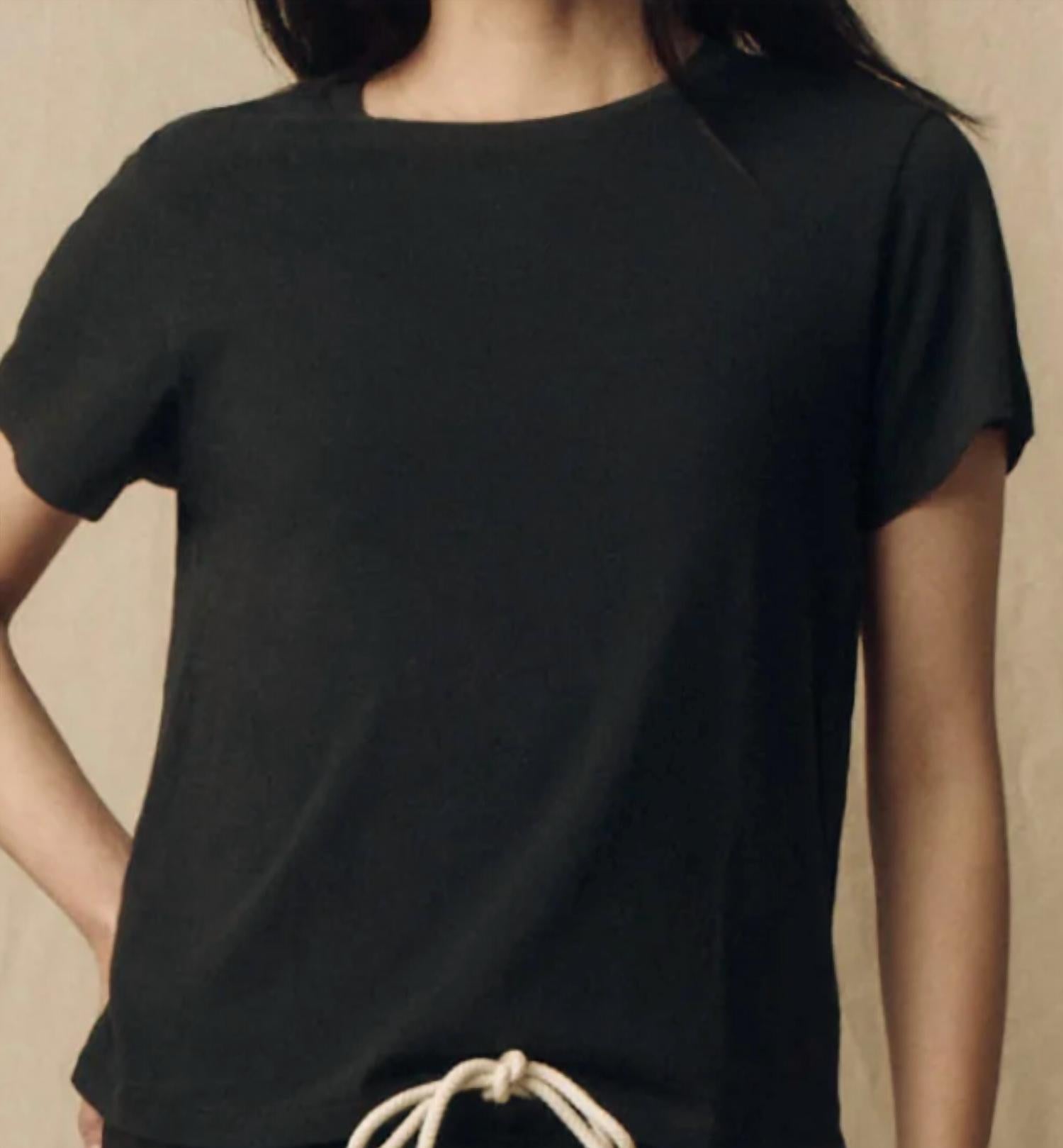 THE GREAT. The Little Tee in almost black - women's t-shirt - view 4