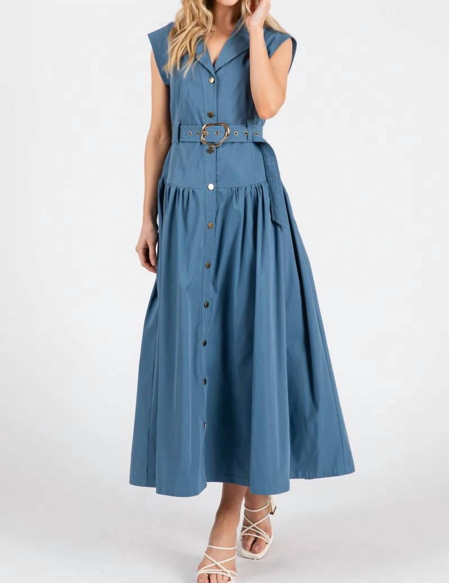 Big Hit Fashion - Slate Midi Dress