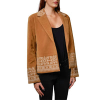 Blue B - Faux Suede Embroidered Jacket