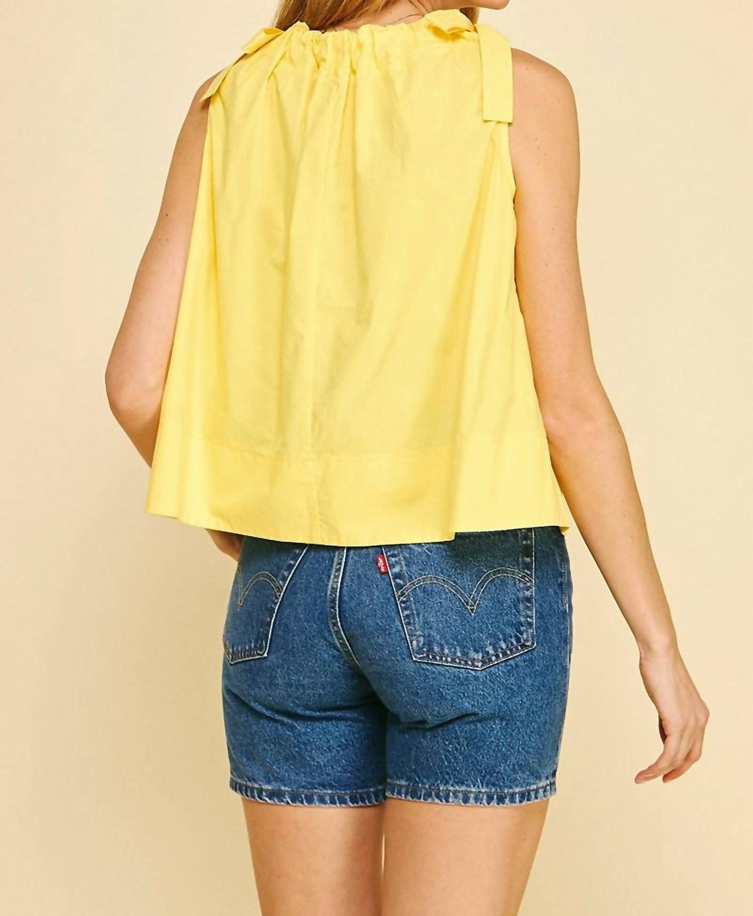 Pinch - Tie Detailed Sleeve Blouse Top